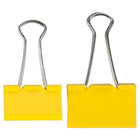JAM Paper - Assortiment de pinces à baguette colourées - tailles moyenne et grande - pinces jaunes - 27 pinces/paquet-Quantité : 25 pinces par paquet (15 pinces moyennes et 12 grandes pinces) | Durables et réutilisables