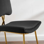 Modway - Ponder Performance Velvet Tabouret de comptoir - Noir-Tabouret du comptoir de la salle à manger