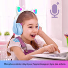 MyBat - Casque Bluetooth Pro Katchy Kitty, Bleue-Microphone sur oreiller pour appels mains libres: Contrôlez facilement votre son et gérez vos appels depuis vos écouteurs grâce aux boutons pratiques sur l'oreillette