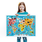 Banana Panda - Puzzlove, Les animaux du monde, à partir de 4 ans-Boîte pratique avec poignée de transport idéale pour ranger et emporter le puzzle en déplacement