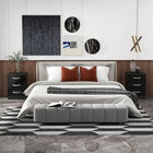 HOMCOM - Table de nuit moderne avec 3 tiroirs à finition brillante pour chambre - noir - lot de 2-La façade des tiroirs est en finition brillante, ce qui lui confère une touche élégante