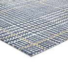 Modway - Kaja Abstract Plaid Tapis de 5 pi l x 8 pi L - Bleu cadet ivoire et citron-Dessous du tissu de jute adhéré
