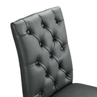 Modway - Duchess Vinyle Chaise à manger Ensemble de 2 - Gris-10