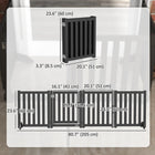 PawHut - Barrière pliante pour chien à 4 panneaux avec porte - noir-Panneaux flexibles pouvant être disposés de différentes manières 
