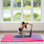 Soozier - Tapis De Gymnastique Pliant 4 pi L x 10 pi L x 2 po P, Tapis D’Exercice Avec Poignées De Transport, Étirement-Mousse EPE écologique ferme et haute densité de 2 po d'épaisseur pour un confort et une durabilité ultimes    
