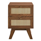 Modway - Soma 2 tiroirs Table de chevet, Noyer-Assemblée requise