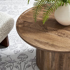 Modway - Holloway Rond de 30 po Bois Table basse - Noyer-Tampon feutre non marquant