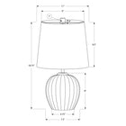 Monarch Specialties - Luminaire - 19 po H Lampe De Table - Résine Grise - Abat-Jour Ivoire / Crème - Transitionnel-Équipée d'un interrupteur à bouton rotatif convivial qui fonctionne avec une ampoule standard de 60 W (non incluse), elle vous permet d'éclairer sans effort une table d'appoint ou d'appoint, une table de nuit ou une console