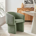 Modway - Verity Barrel Back Chenille Fauteuil à manger - Sage-Chaise d’accent polyvalente