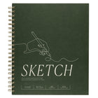 Gry Mattr - Carnet de croquis - 50 lb - Reliure à spirale - 100 feuilles - Vert-100 feuilles de papier léger de 50 lb