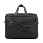 Bugatti - Mallette d’affaires de la Collection Blake pour portable 15,6po - Noir-Fait de polyester résistant avec finitions en cuir synthétique