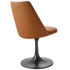 Modway - Lippa Salle à manger pivotante Cuir végane Fauteuil d’appoint - Black Tan-Assemblée requise