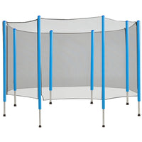 Soozier - Filet de sécurité pour trampoline 12 pi avec 8 poteaux-Enceinte de sécurité uniquement, trampoline non inclus