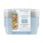 Bentgo - Boîte de conservation à 1 compartiment - Bleu ciel - Lot de 10-Couvercles sur mesure : Préservent la fraîcheur pendant la réfrigération et lors du transport des repas