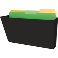 Deflecto - EZ Link Classeur mural durable DocuPocket à 1 poche - Noir-Contient des documents de format lettre et A4