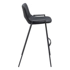 Zuo - Desi Tabouret de bar - Noir - Ensemble de 2-Garantie limitée de 3 ans