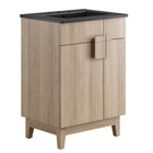 Modway - Miles 24" Vanette de salle de bain - Chêne noir-Panneau de particules et stratifié de mélamine