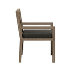Modway - Northlake Terrasse extérieure Teck Fauteuil à manger, Gris silex-Glissières de plancher sans marquage