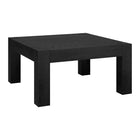 Hudson&Canal - Table basse carrée Langston 34 po de largeur - Grain noir-Un design contemporain minimaliste pour votre salon, votre bureau et plus encore