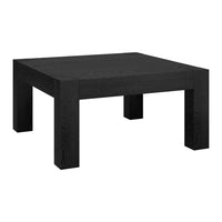 Hudson&Canal - Table basse carrée Langston 34 po de largeur - Grain noir-Un design contemporain minimaliste pour votre salon, votre bureau et plus encore