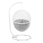 Modway - Encase Terrasse extérieure Rotin Chaise à balançoire - Gris blanc-Assemblée requise