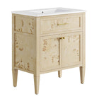 Modway - Elysian 30" Vanette de salle de bain - Burl blanc-Vanité de salle de bain moderne