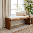 Zuo - Lafa Banc - Beige-Couleur du mobilier : Blanc