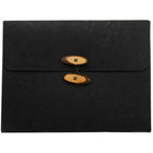 JAM Paper - Portfolio avec fermeture à bouton et cordon - 9 x 11 3/4 x 5/8 - Rainforest Black-Portefeuille noir Rainforest avec fermeture à bouton et à ficelle