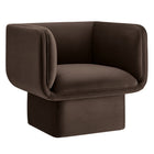 Modway - Tate Performance Velvet Chaise d’accent - Marron chocolat-Velours de performance résistant aux taches