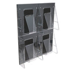 Deflecto - Systèmes muraux pré-assemblés Stand-Tall - 4 compartiments - Format magazine - transparent-Comprend une pochette exclusive Stand-Tall incassable