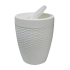 Panier ronde de salle de bain 7 L Modern Homes-Dotée d’un pratique couvercle pivotant et d’un sac masqué innovateur