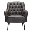 Zuo - Tasmania Fauteuil d’appoint - Noir vintage-Confort moelleux et rembourrage durable