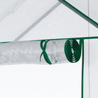 Outsunny - Serre mini 3 niveaux avec 4 étagères, porte enroulable et housse résistante aux intempéries, transparent-Housse en plastique qui protège les plantes tout en laissant passer la lumière essentielle  
