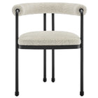 Modway - Turin Dos courbé Boucle et métal Chaise d’accent pour salle à manger - Black Pearl-8