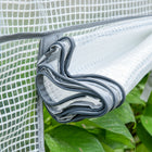 Outsunny - Serre portable 28 po L x 20 po l x 63 po H avec 4 étagères, blanc-Avec quatre niveaux à l'intérieur pour placer les plantes  
