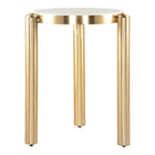 Zuo - Noan Table d’appoint - Blanc/Or-Dimensions: 18,7 po L x 18,7 po L x 22,4 po H