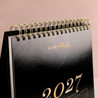 Mead - West Village Calendrier chevalet 2027 - 12 mois - 7 1/2 po H x 6 1/2 po l - bilingue-Mise en page noire moderne avec typographie en feuille d’or raffinée et fond de carte urbaine subtil pour une esthétique élégante et haut de gamme