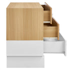 Modway - Nolia Bloc de couleur à 3 tiroirs Commode, Chêne Blanc-Assemblée requise
