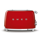SMEG - Grille-pain 4 tranches 4x4 - rouge-6 niveaux de grillage différents pour de meilleurs résultats ; fonction de décongélation ; fonction de réchauffage ; fonction bagel pour griller uniquement un côté de la tranche.