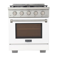 Kucht - 30 po Série KFX-X Cuisinière Pro Style au gaz naturel - Acier inoxydable/Blanc-Nouveaux brûleurs true simmer pour une cuisson délicate à basse température