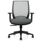Offices to Go - Fauteuil à basculement synchro Lumi - Gris foncé-Augmentez ou réduisez la tension selon le poids de votre corps pour basculer confortablement sans pousser fortement, réduisant la fatigue musculaire