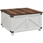 HOMCOM - Table basse relevable avec compartiment caché - blanc-Le dessus rabattable utilise des vérins à gaz pour amortir la descente en toute sécurité et atteindre un angle maximal de 60° pour accéder à vos affaires