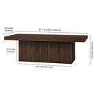 Hudson&Canal - Table basse rectangulaire Torren (122 cm de largeur) - Brun aulne-9
