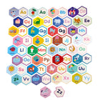 eeBoo - Paires de Puzzles Alphabet Hexagonaux-Comprend 33 paires de puzzles en forme d'hexagone