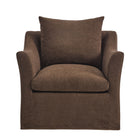 Modway - Somerset Mélange de lin Fauteuil - Cacao-7