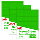 JAM Paper Étiquettes postales, 1 x 2 5/8 po, rose néon, 30/page, 360/paquet-Taille : 15 x 12,5 x 1 po