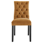 Modway - Duchess Performance Velvet Chaises de salle à manger Ensemble de 2 - Cognac-8