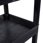 Luxor - Chariot utilitaire à trois plateaux cuvettes de 34" H Luxor ENDURA - 24" L x 18" P - noir-Les plateaux comprennent un rebord de retenue de 2,75" pour aider à empêcher les articles de glisser pendant le déplacement