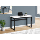 Monarch Specialties - 7681 Bureau 48 po L - Hauteur Adjustable Blanc/Metal Noir-Le dessus de table construit au panneau épais ajoute un look chic avec son fini blanc dans votre bureau à domicile, appartement ou condo