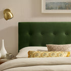 Modway - Emily Velours de performance résistant aux taches Tête de lit King Size, Vert mousse-Tête de lit King Size